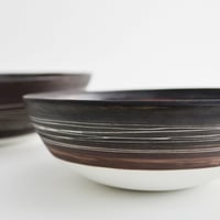 Image 1 of large black and white porcelain bowl