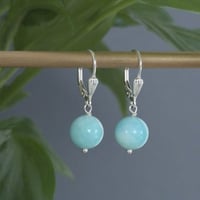 Image 2 of Boucles d'oreilles argent amazonite
