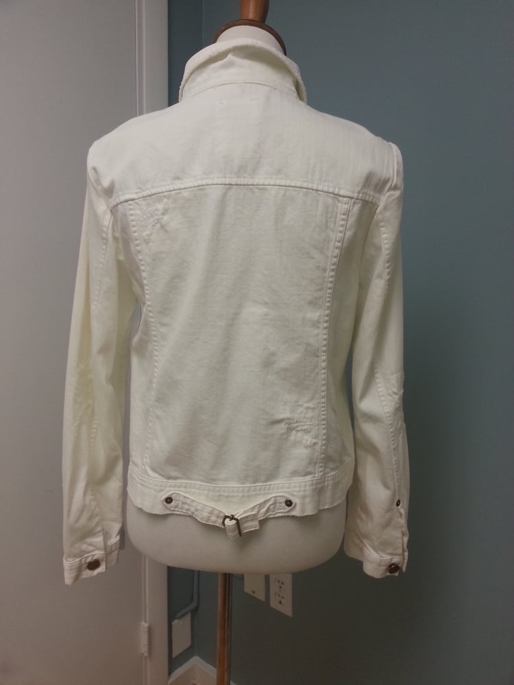 Image of J Crew  Destresed White Jean Jacket