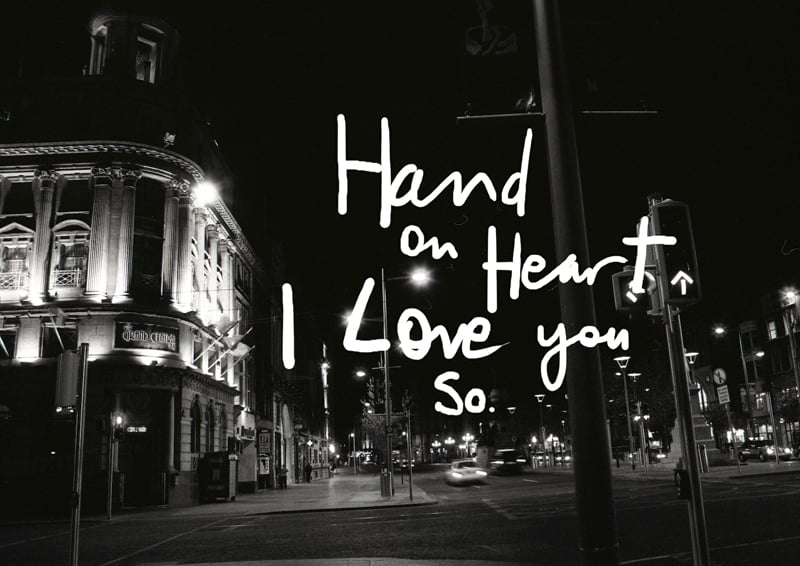Image of Hand on Heart I love you so.