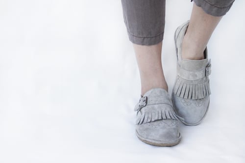 grey suede wingtips
