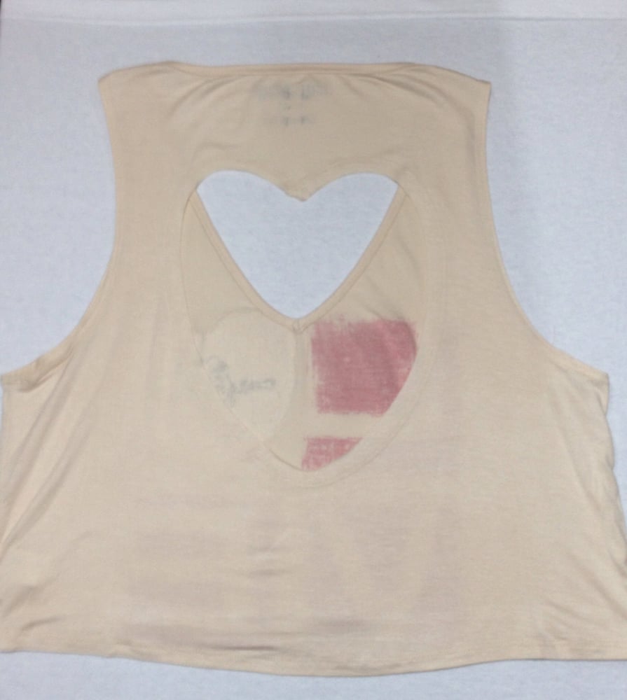 Image of Ladies - Cut out heart crop top