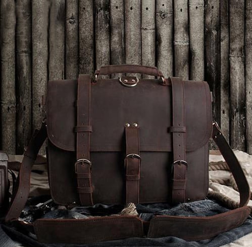 leather briefcase backpack