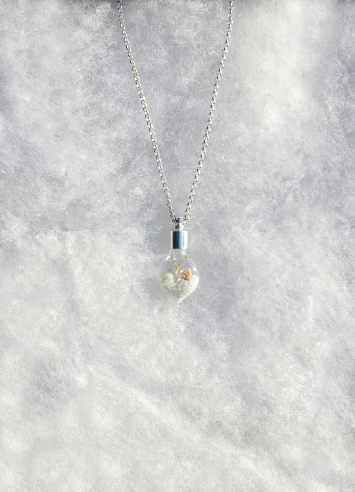 Image of Winter Necklace on Sterling Silver Chain, Terrarium Pendant