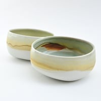 Image 2 of set of 2 pouch bowls - yellow