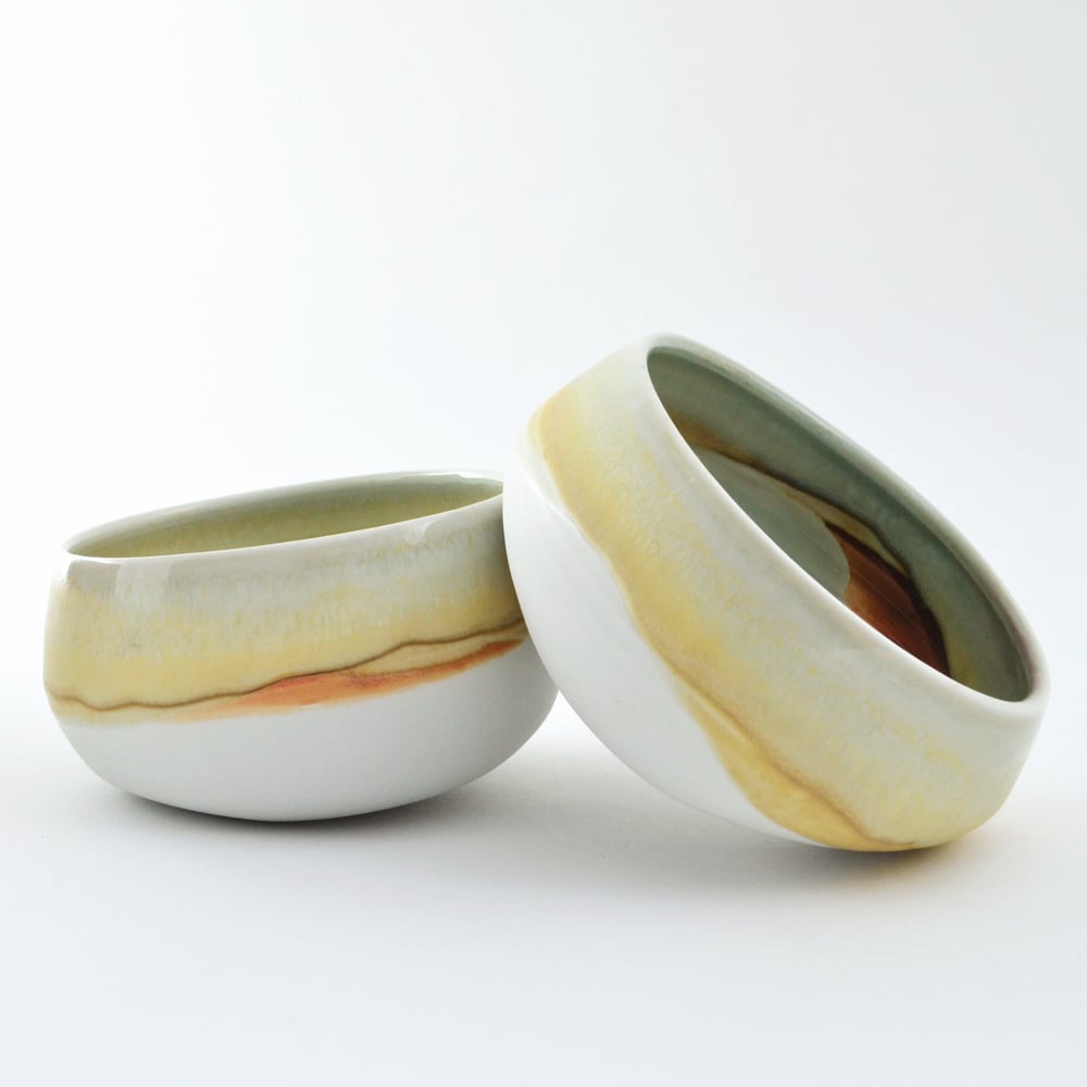 set of 2 pouch bowls - yellow / studiojoo