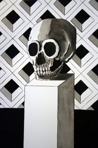Image of "Untitled (Skull on Column)" print