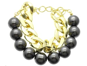 Image of *DARE TO BE DIFFERENT!* LINK/PEARL BRACELET 