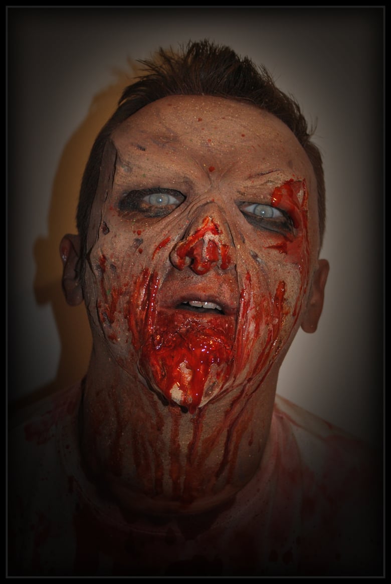 Image of Pro Horror FX Prosthetic 'Zombie' Latex Mask - Costume for Fancy Dress Halloween