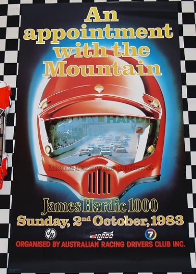 Image of ORIGINAL 1983 Bathurst poster. Brock Wins.