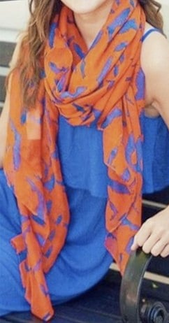 Image of State Love Scarf in Orange + Blue