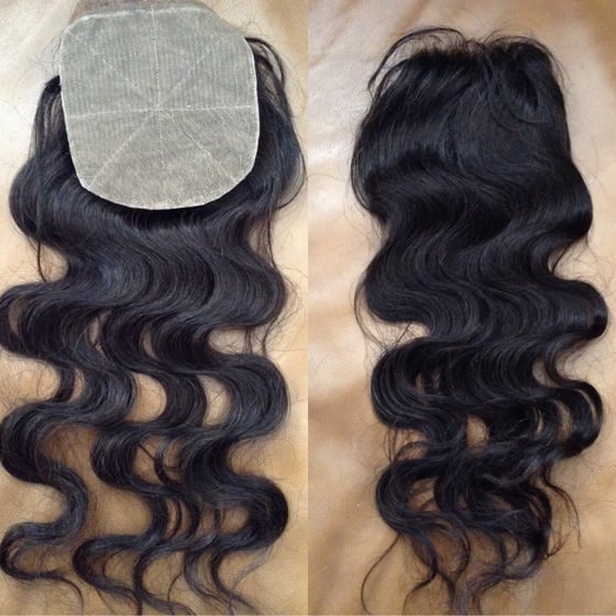 Image of 100% 7A VIRGIN SILK BASE CLOSURE