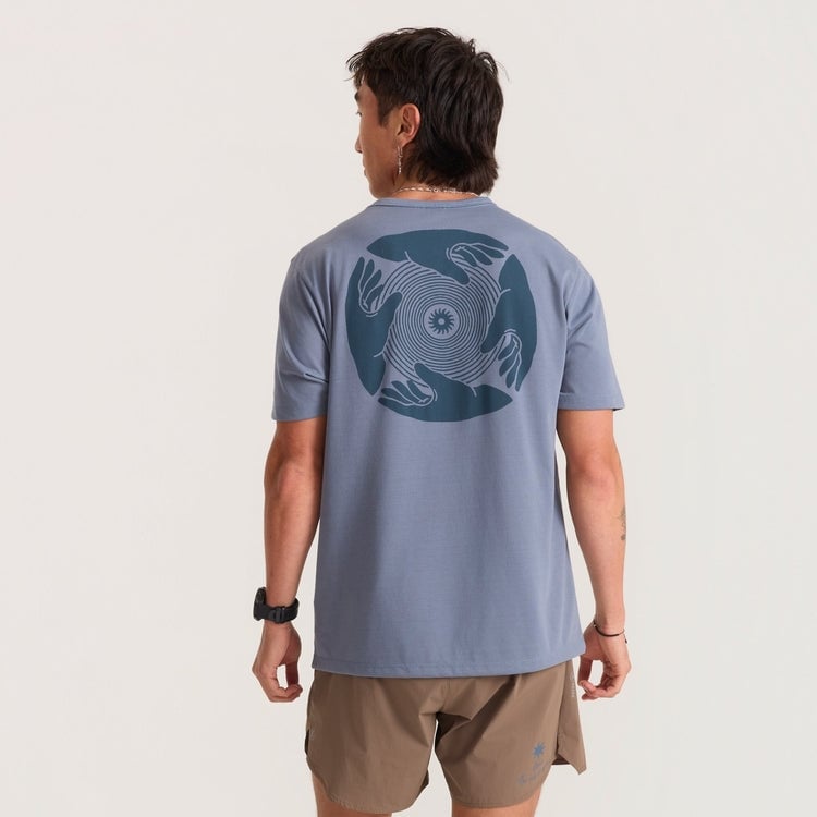 Image of RUN AMOK Mathis Active Short Sleeve Tee blue