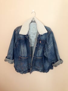 Image of Distressed Oversized Western Jacket w/ Collar