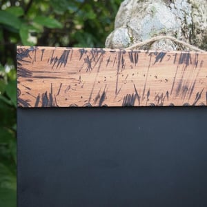  Chalkboard with Top and Bottom Burnt Wooden Border