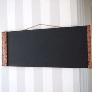  Chalkboard with Top and Bottom Burnt Wooden Border