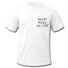 Image of "Heart Made Of Gold" Logo T-Shirt (Blanc)