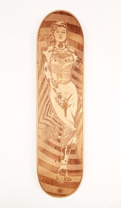 Image of The Black Widow | Laser Cut Skateboard