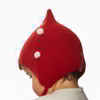 Image 2 of Pom pom hat red