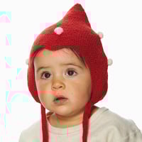 Image 1 of Pom pom hat red
