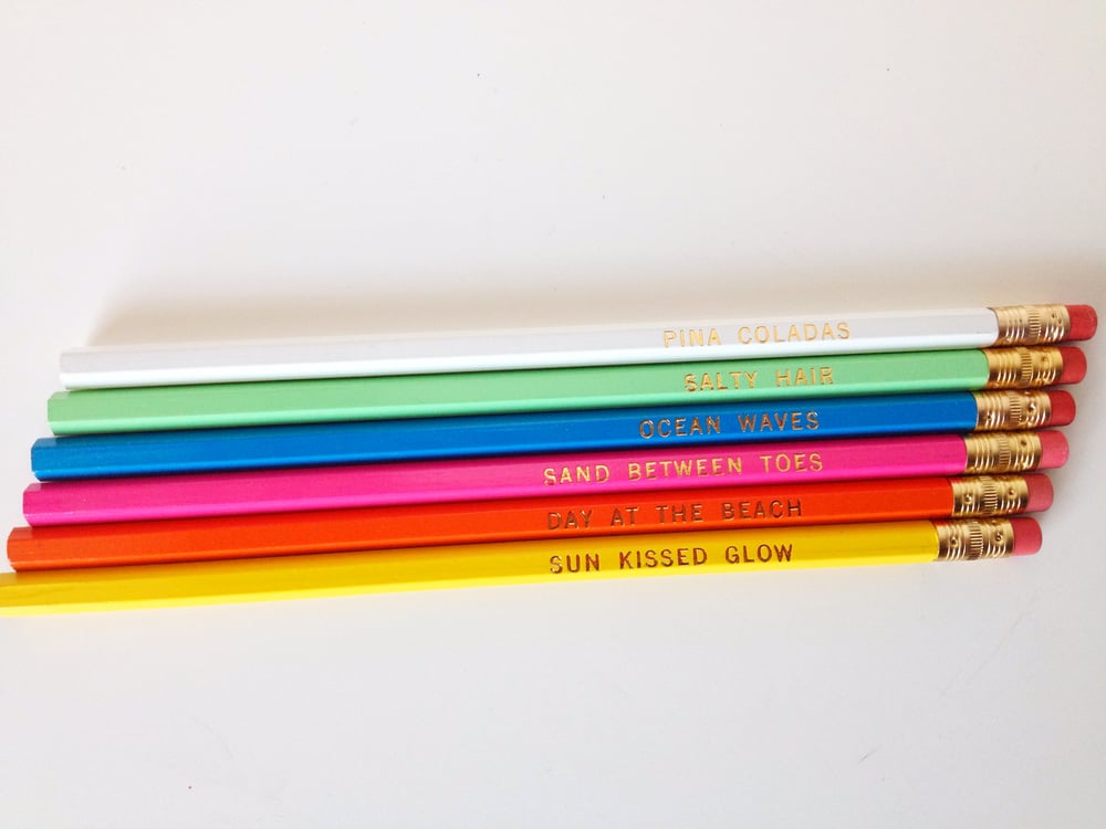 Image of PENCIL SET :: a day at the beach