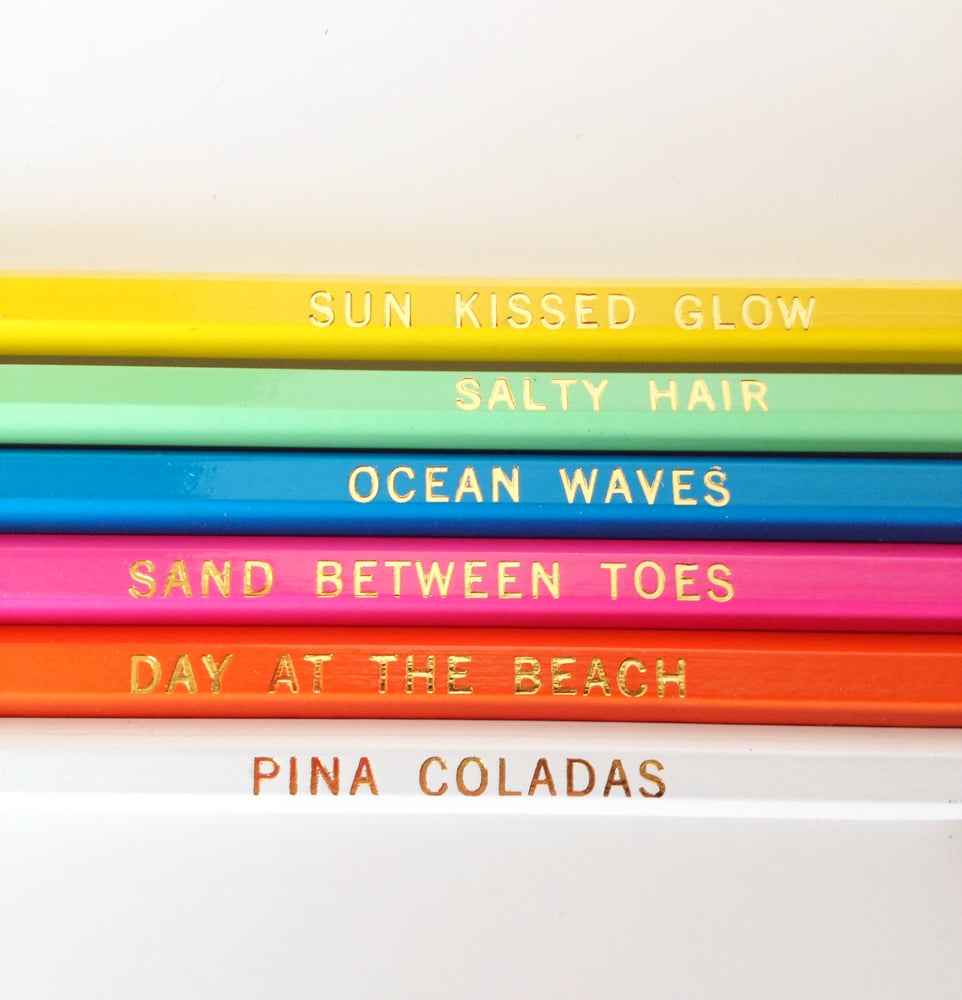 Image of PENCIL SET :: a day at the beach