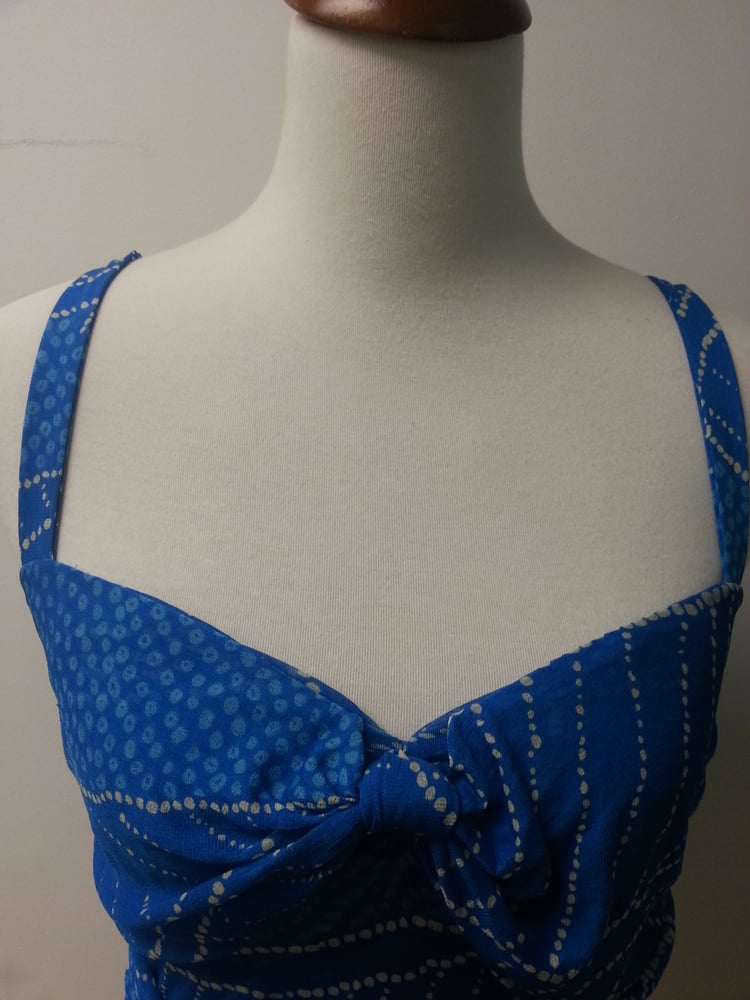 Image of Diane Von Furstenberg "Funky Blue Tank"