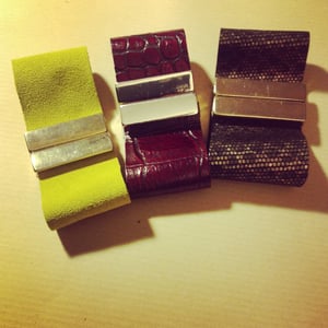 Image of Bracelets manchette en cuir 