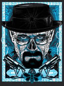 Image of Bad 2 the Bonez - "The One Who Knocks" - meth blue screenprint