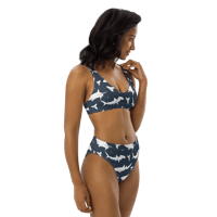 Image 1 of Recycled High-Waisted Shark Bikini