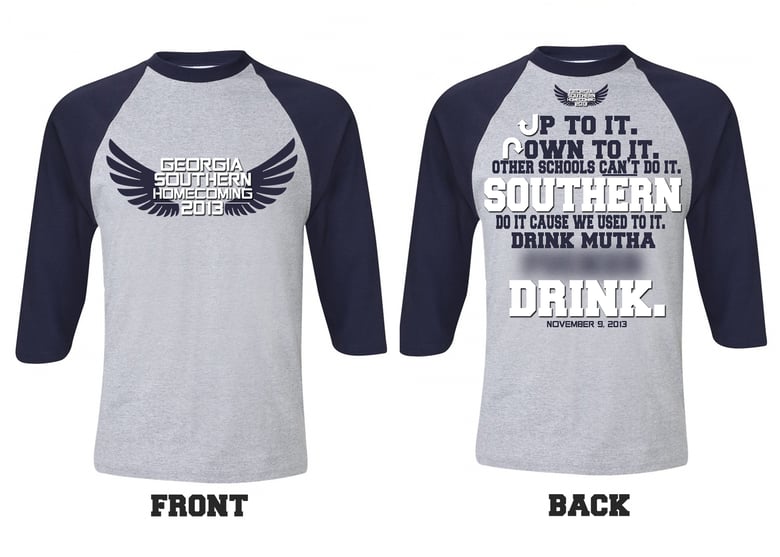 Image of Official Georgia Southern Homecoming Weekend 3/4 Baseball Tee