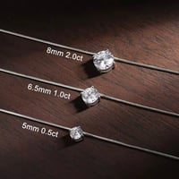 Image 3 of 2ct 8mm Diamond Stud Necklace