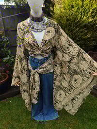 Image 6 of Pefkos co ord sarong set dark green and beige