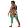 Ladies Funk Art Collage 2 Crossover Leggings with pockets