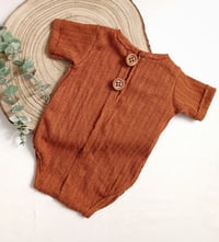 Image 1 of Baby Boy Bodysuit for Photoshoot | Patrick | rusty brown | 12-18 months