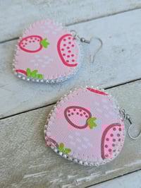 Image 3 of Red Quill Strawberry earrings 2 