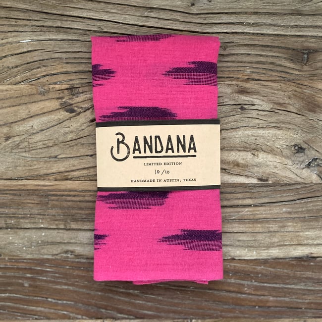 Hot Pink Ikat Bandana