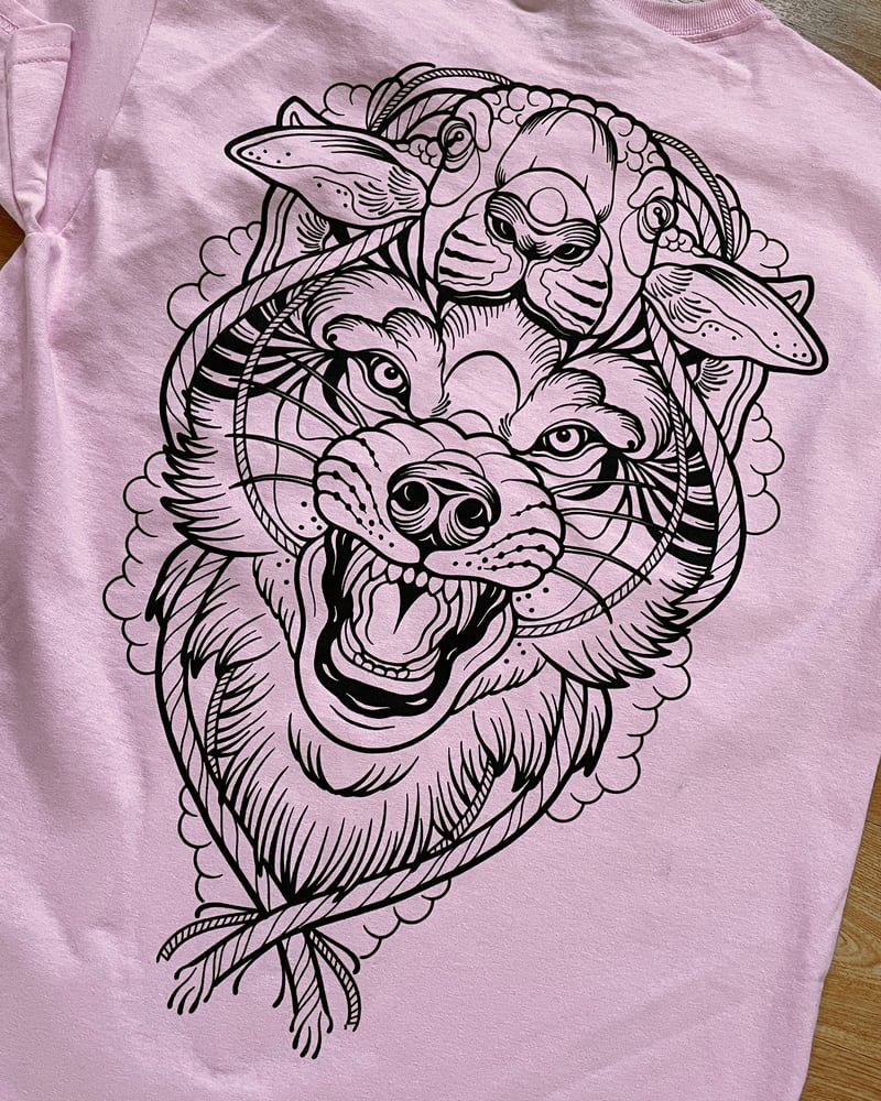 Image of Wolf T-Shirt Pink