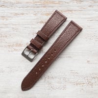 Image 2 of 20mm Classic Pigskin Strap - Mid Brown