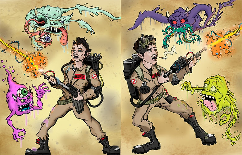 Image of Ghostbusters Diptych Print - $20