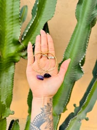 Image 1 of Amethyst hoops