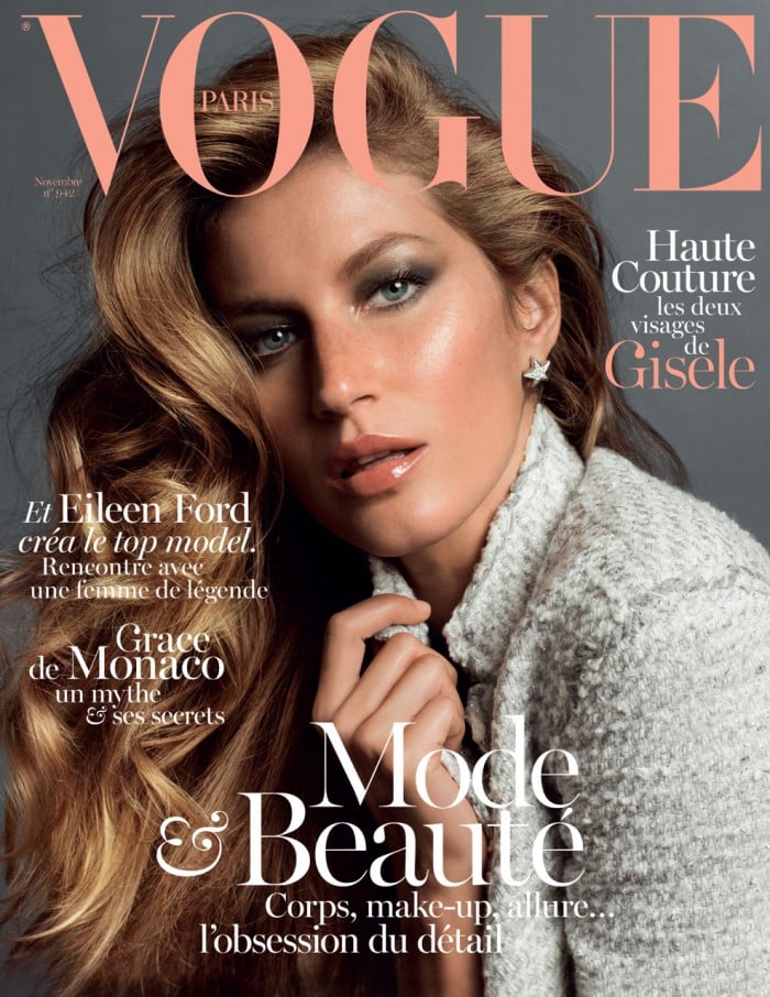 Vogue Paris November 2013 - Gisele Bündchen / Grace Kelly / Emily ...