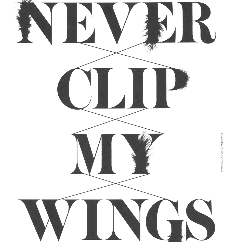 Image of 'Never Clip My Wings' Poster