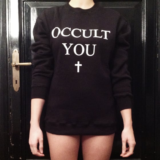 Image of Occult You Cross Black Sweater