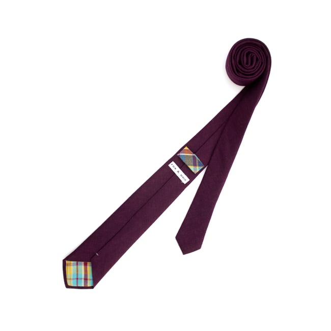 Eggplant Linen Necktie