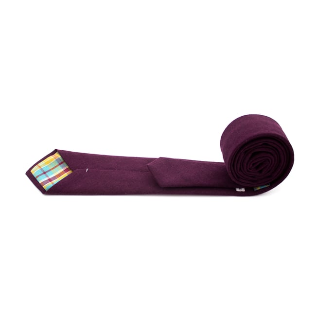 Eggplant Linen Necktie