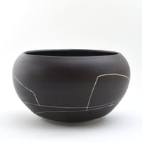 Image 1 of black porcelain bowl