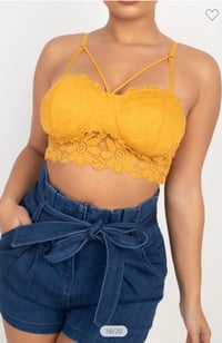 Image 1 of 💝💛Cross My Heart Lace Trim Bralette💛💝