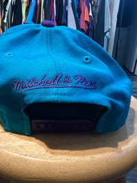 Image 4 of Charlotte Hornets NBA Basketball SnapBack Sharktooth Hat