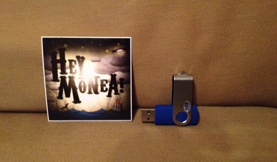 Image of 2 Previous Hey Monea! Albums on a 1GB Flash Drive + Sticker!